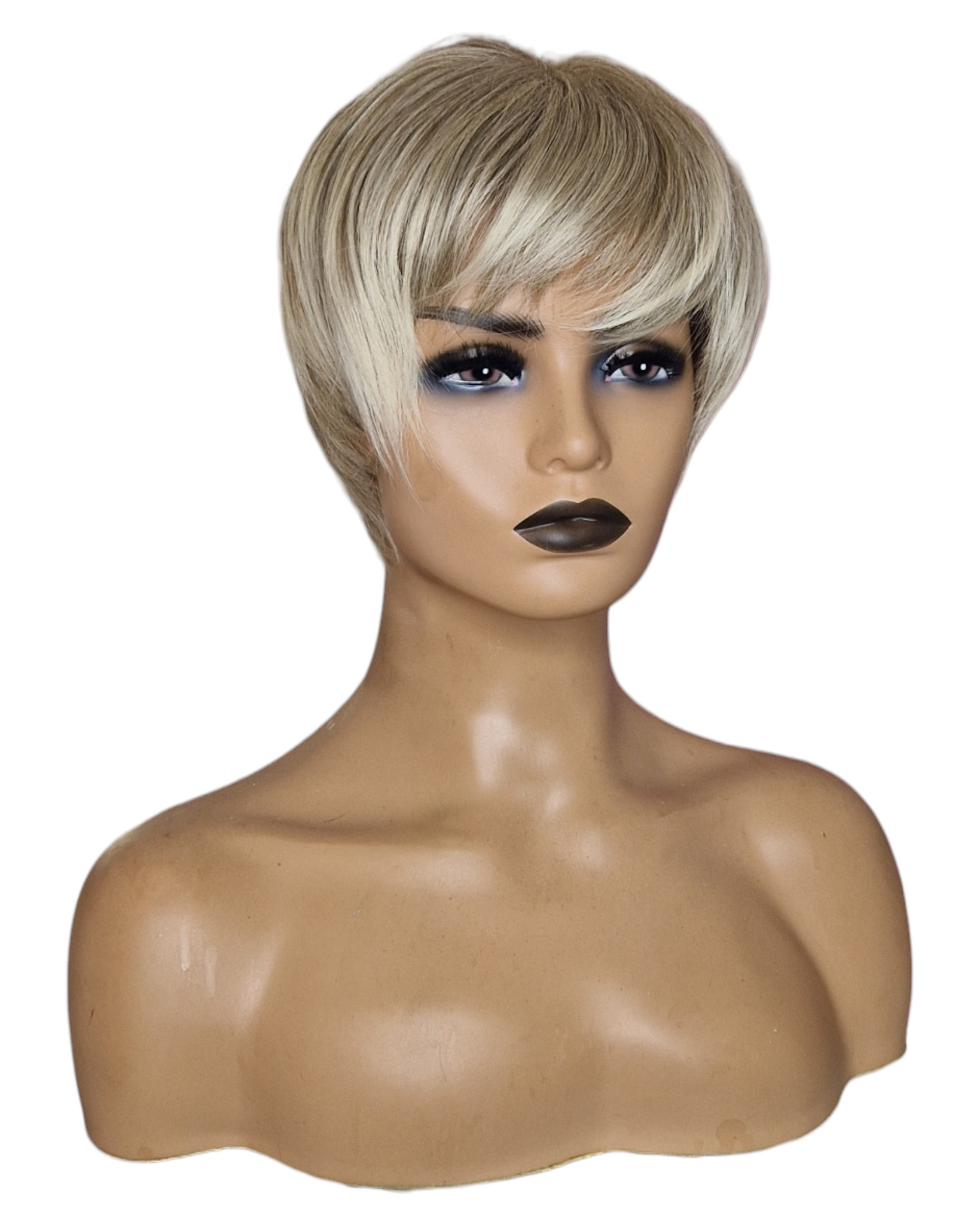 Short Chic Blonde Modern Pageboy Wig. Bobbi