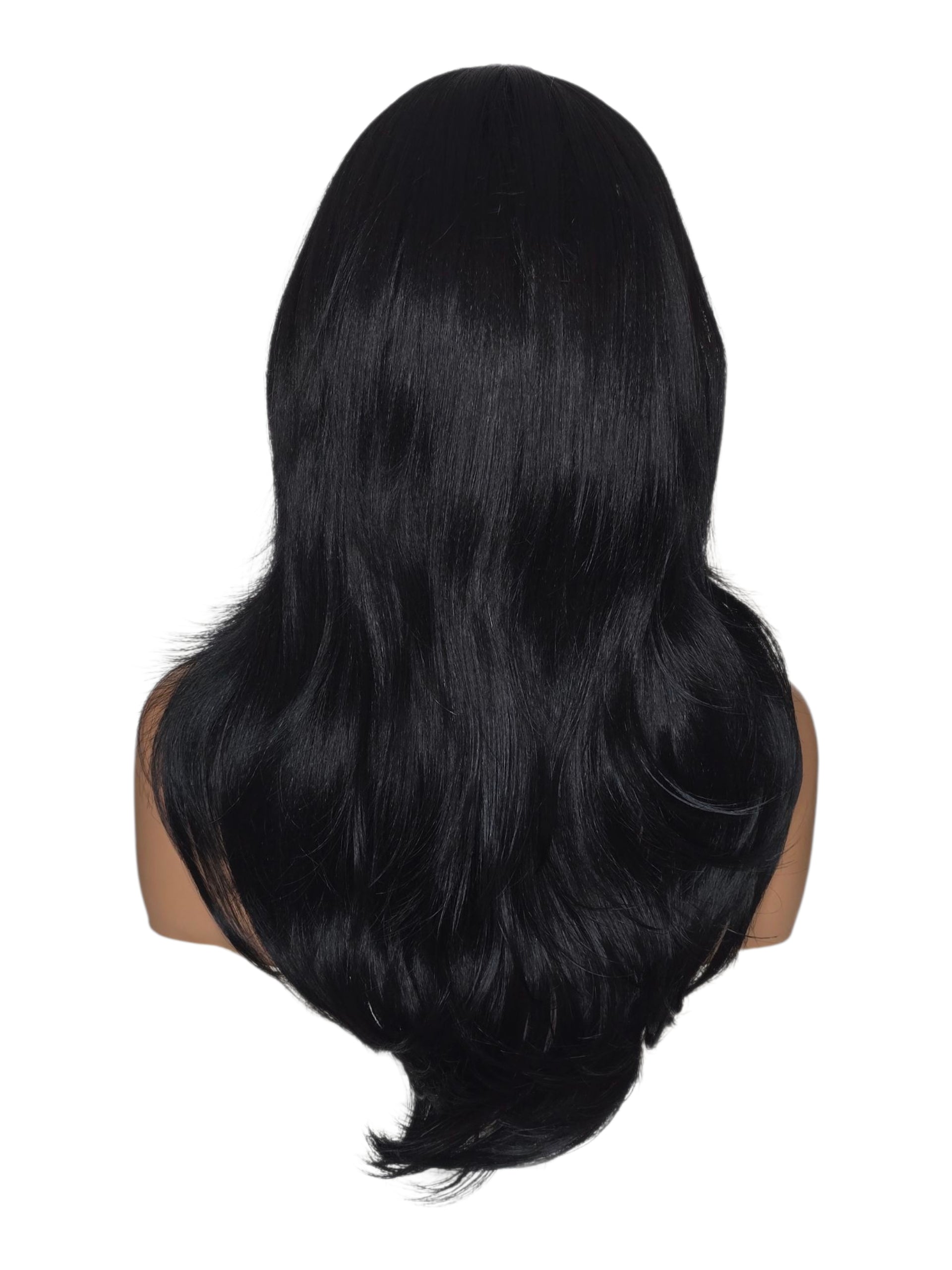 Bardot Black Volume Face Framing Wavy Wig With Bangs