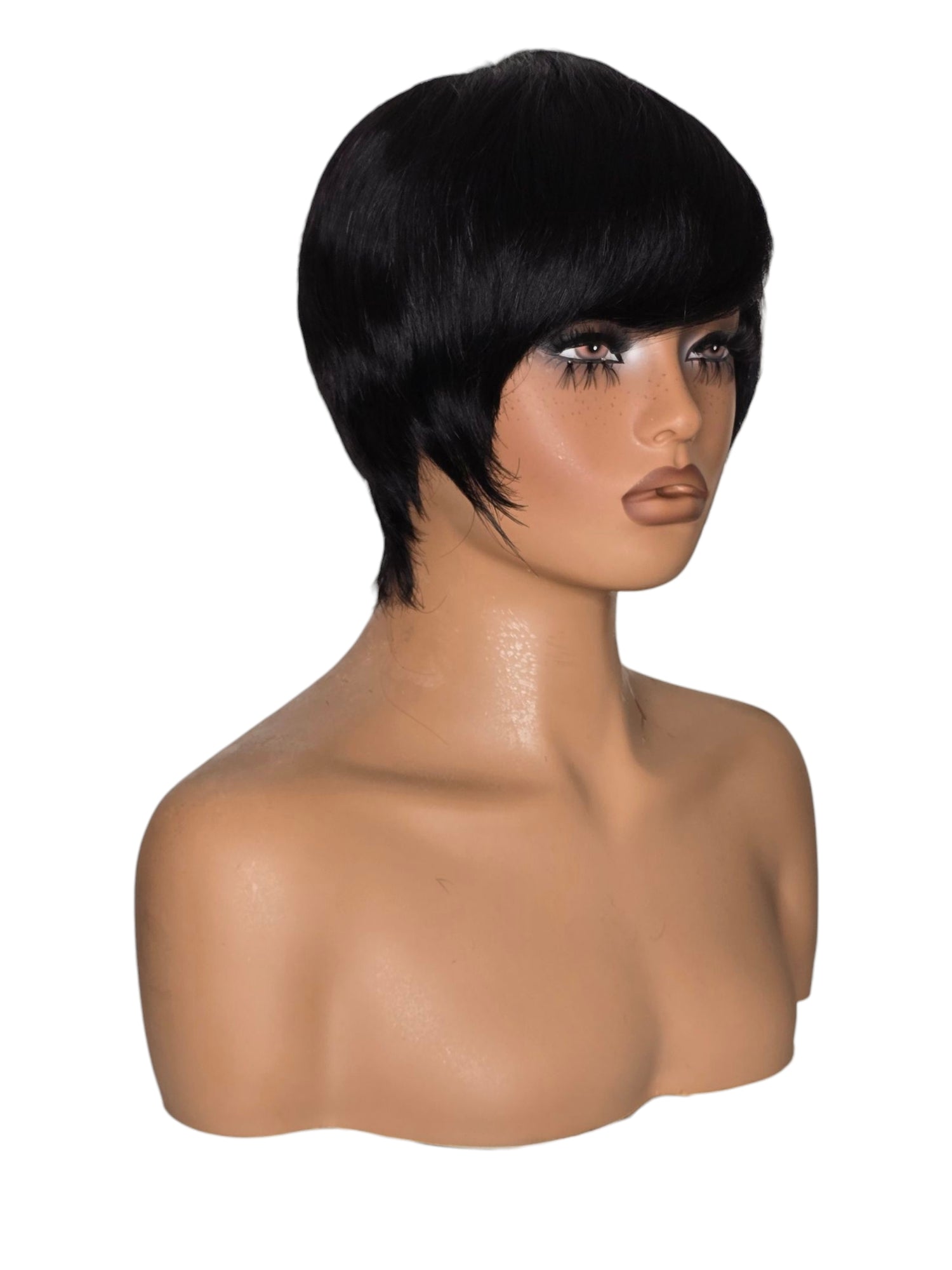 Short Black Human Hair Wig. Kris