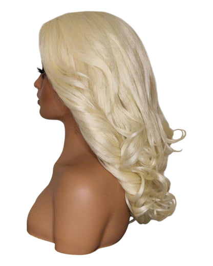 Platinum Blonde Side Part Lace Front Wig. Bala