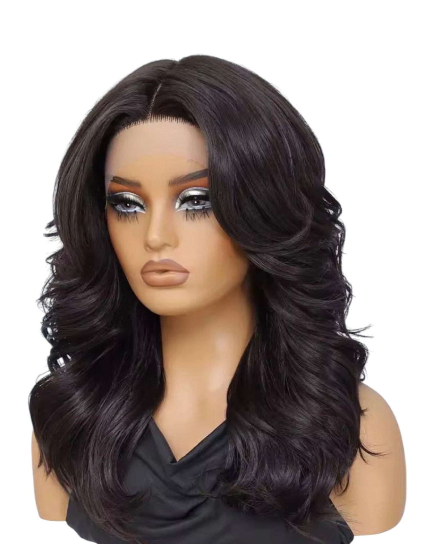 Brown Black Layered Lace Front Wig. Bari
