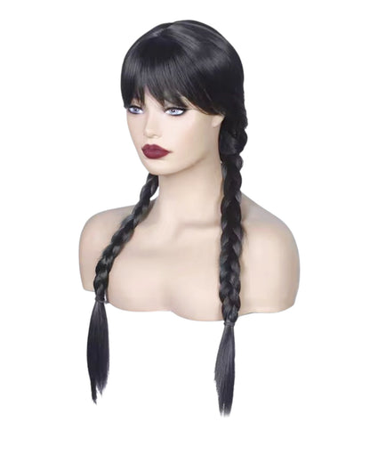 Wednesday Black Plaited Wig.