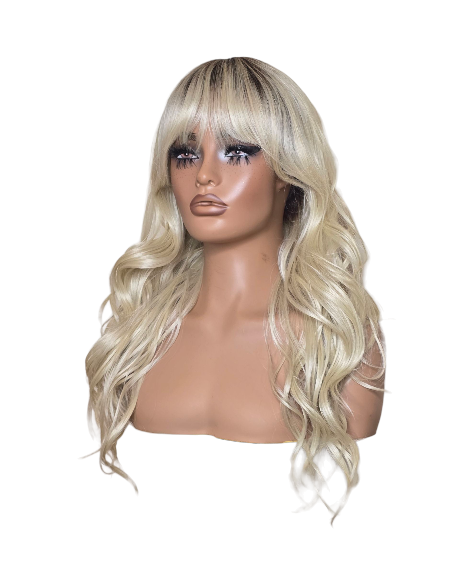 Platinum Blonde Long Wavy Wig. Abigail
