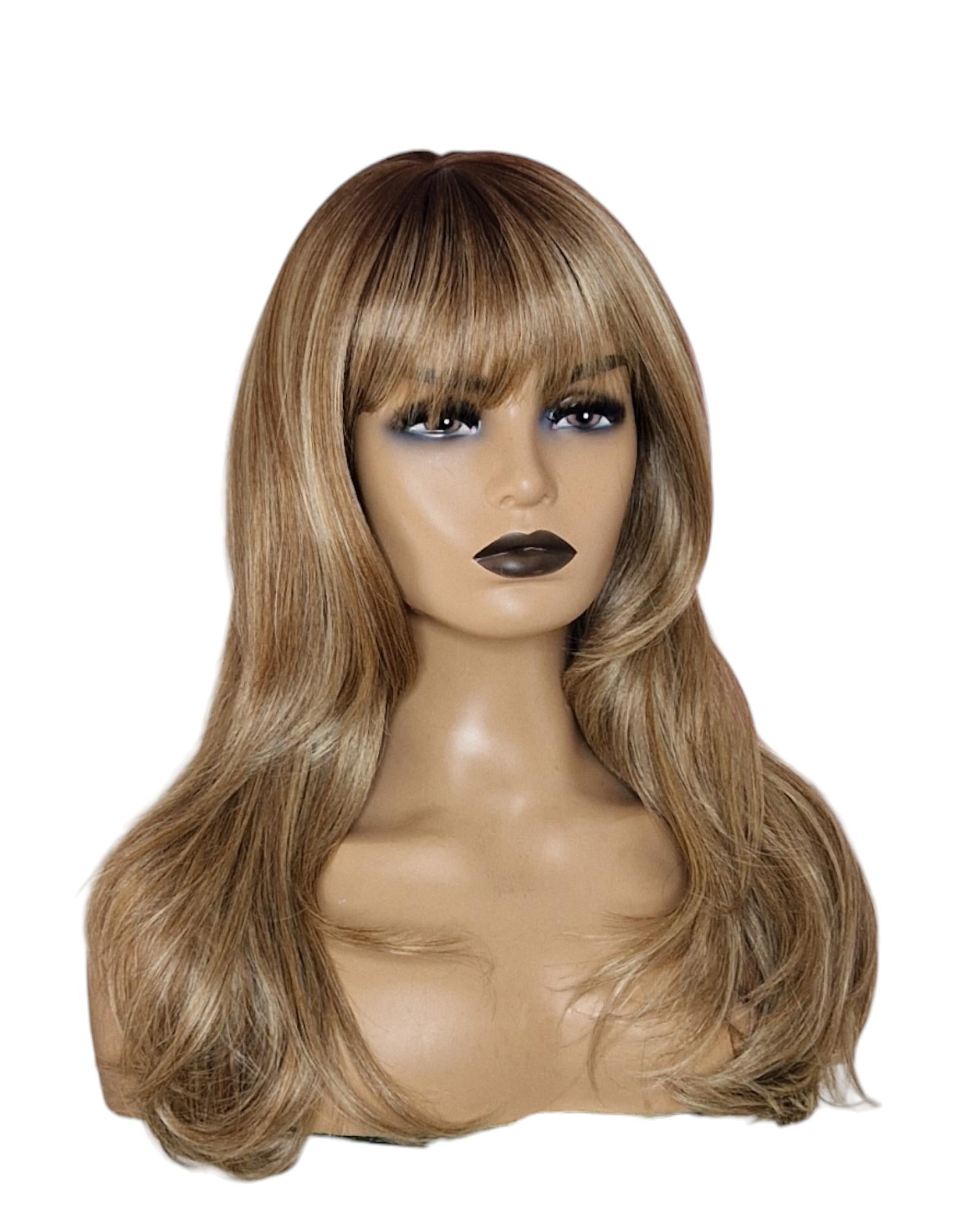 Honey Blonde Fringe Bangs Bardot Wig