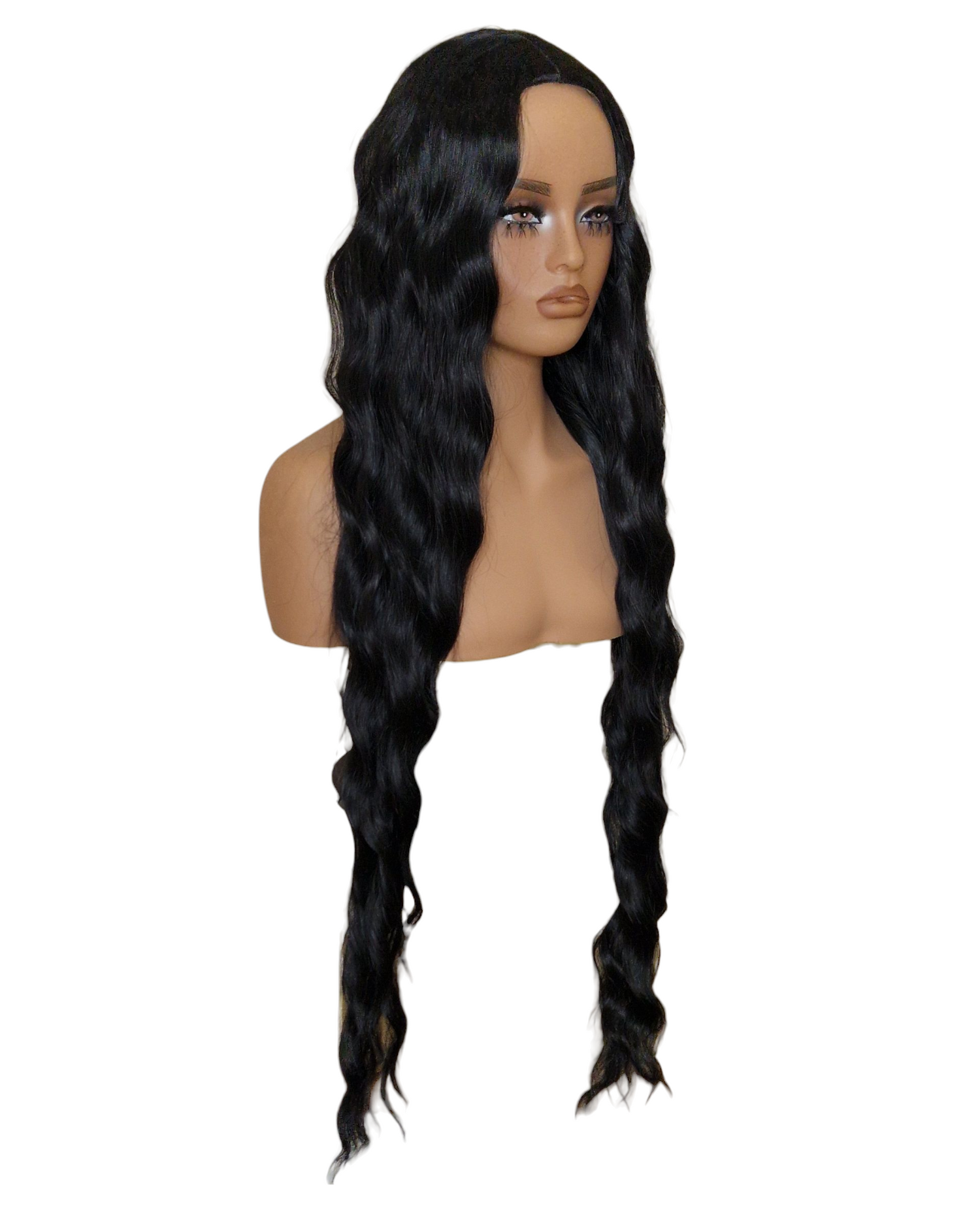 Morticia Extra Long Black Wig.