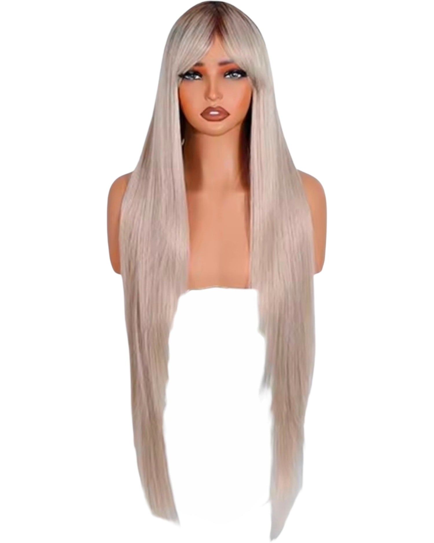 Blonde Long Straight Wig. Dallas