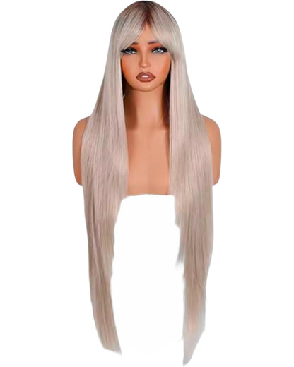 Blonde Long Straight Wig. Dallas