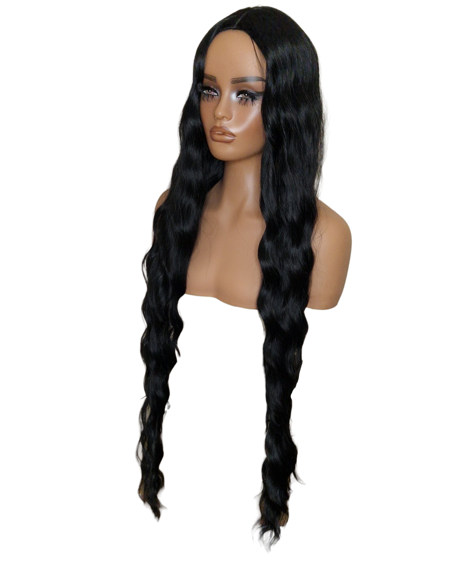 Morticia Extra Long Black Wig.