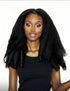 Black Kinky Straight Barrel Curl Lace Front Wig. Basha