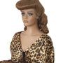 Caramel Brown Pin Up Vintage Roll Wig.