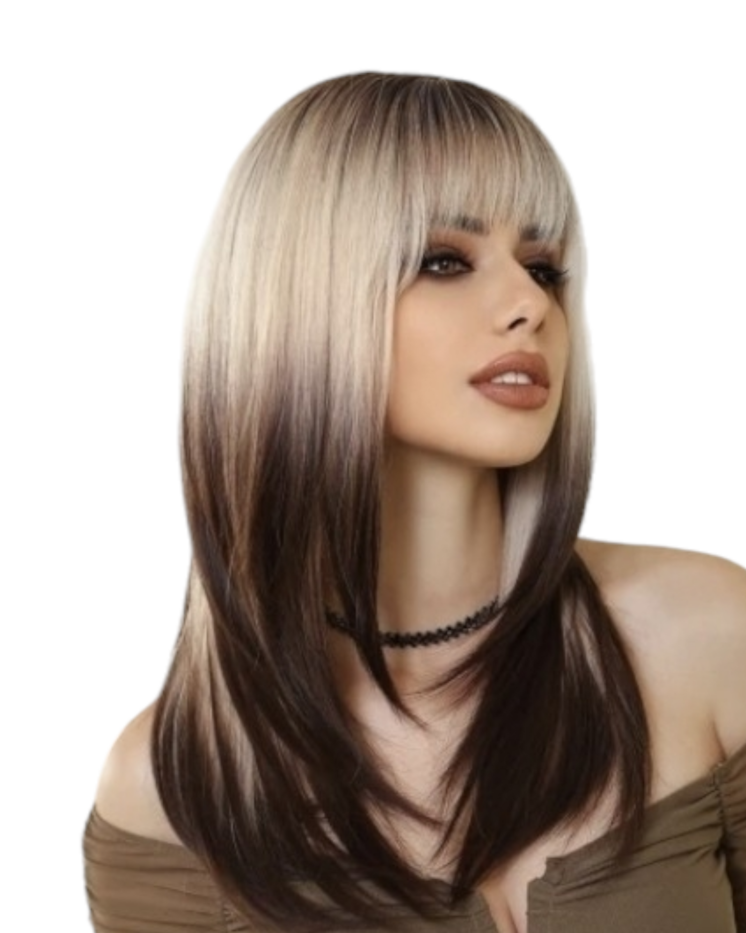 Ombre Blonde Brown Wig. Raine.-CelebWigs