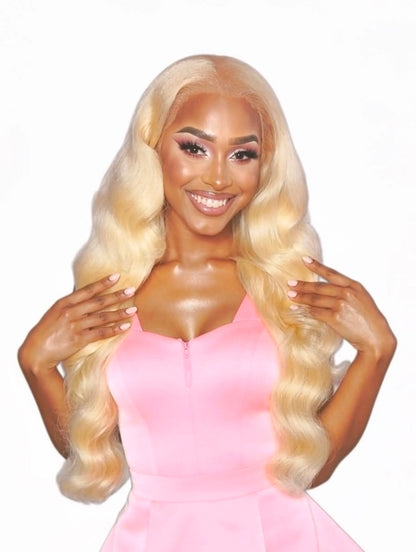 Blonde Long Glamour Lace Front Wig. Boujee