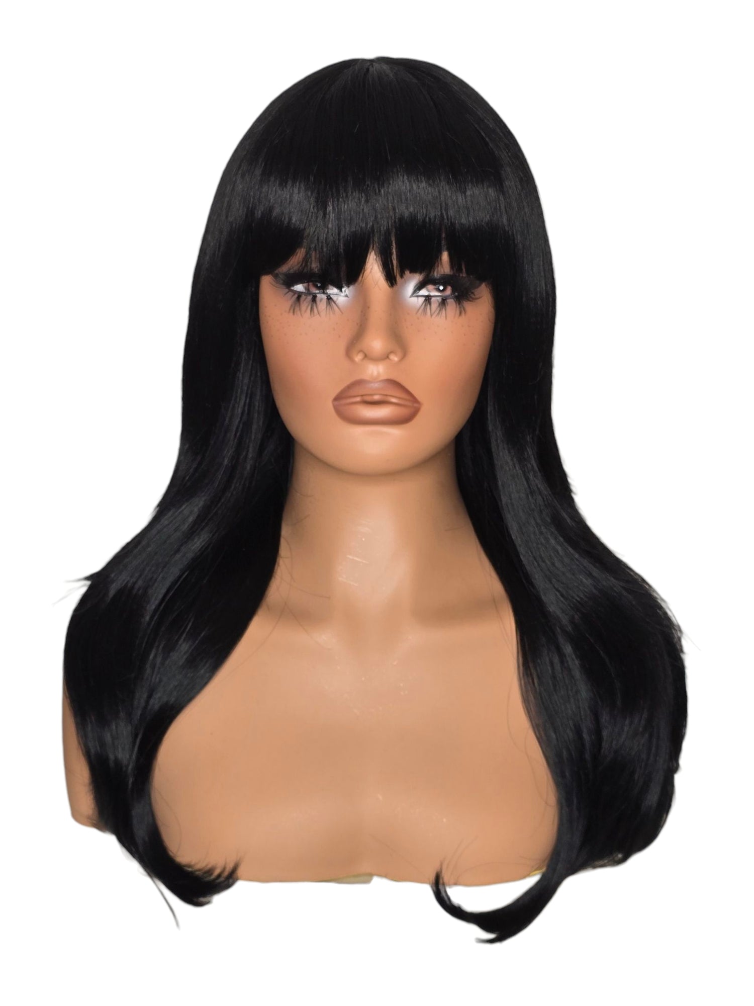 Bardot Black Volume Face Framing Wavy Wig With Bangs