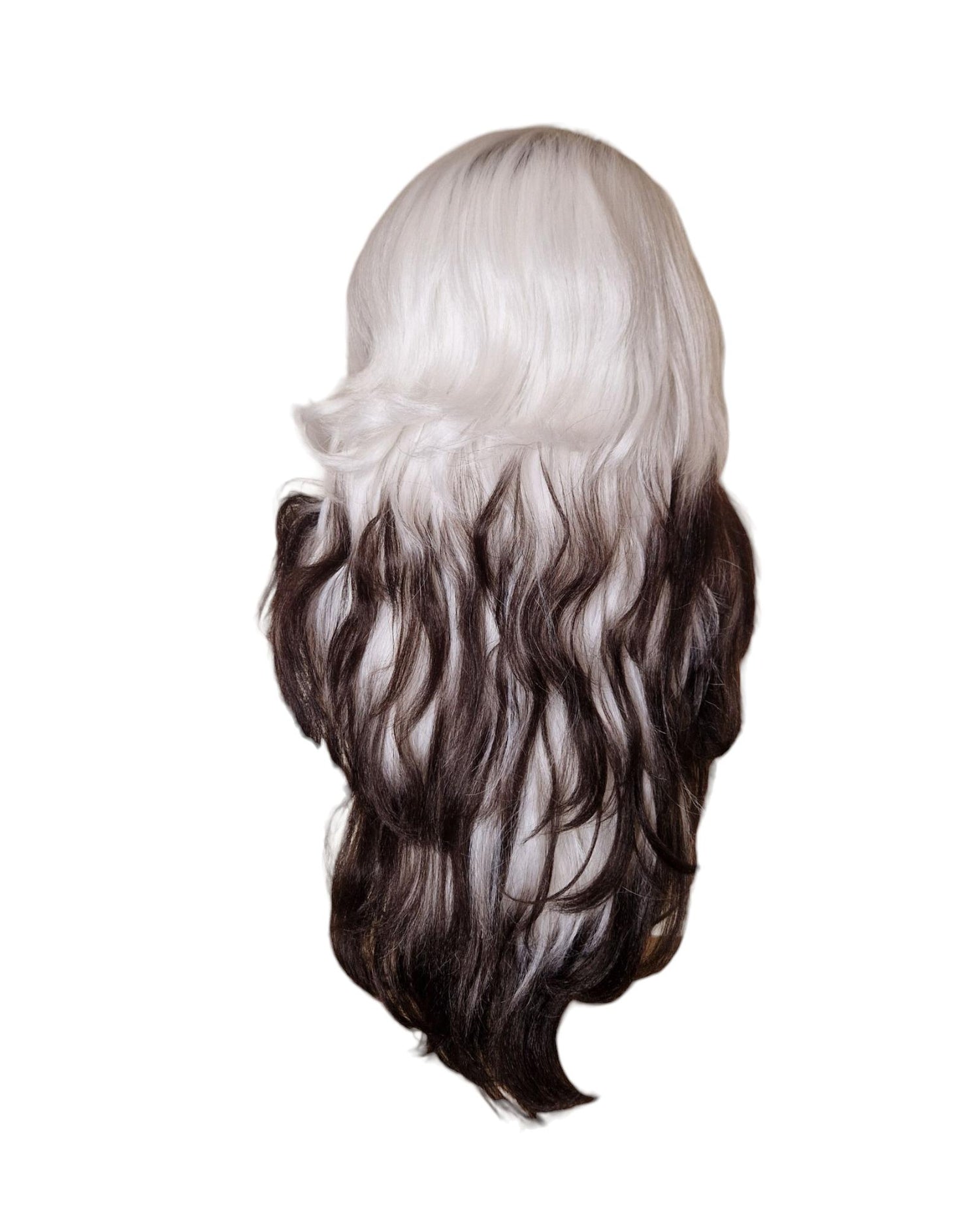Ice White Tipped Lace Front Wig. Iced Vanilla