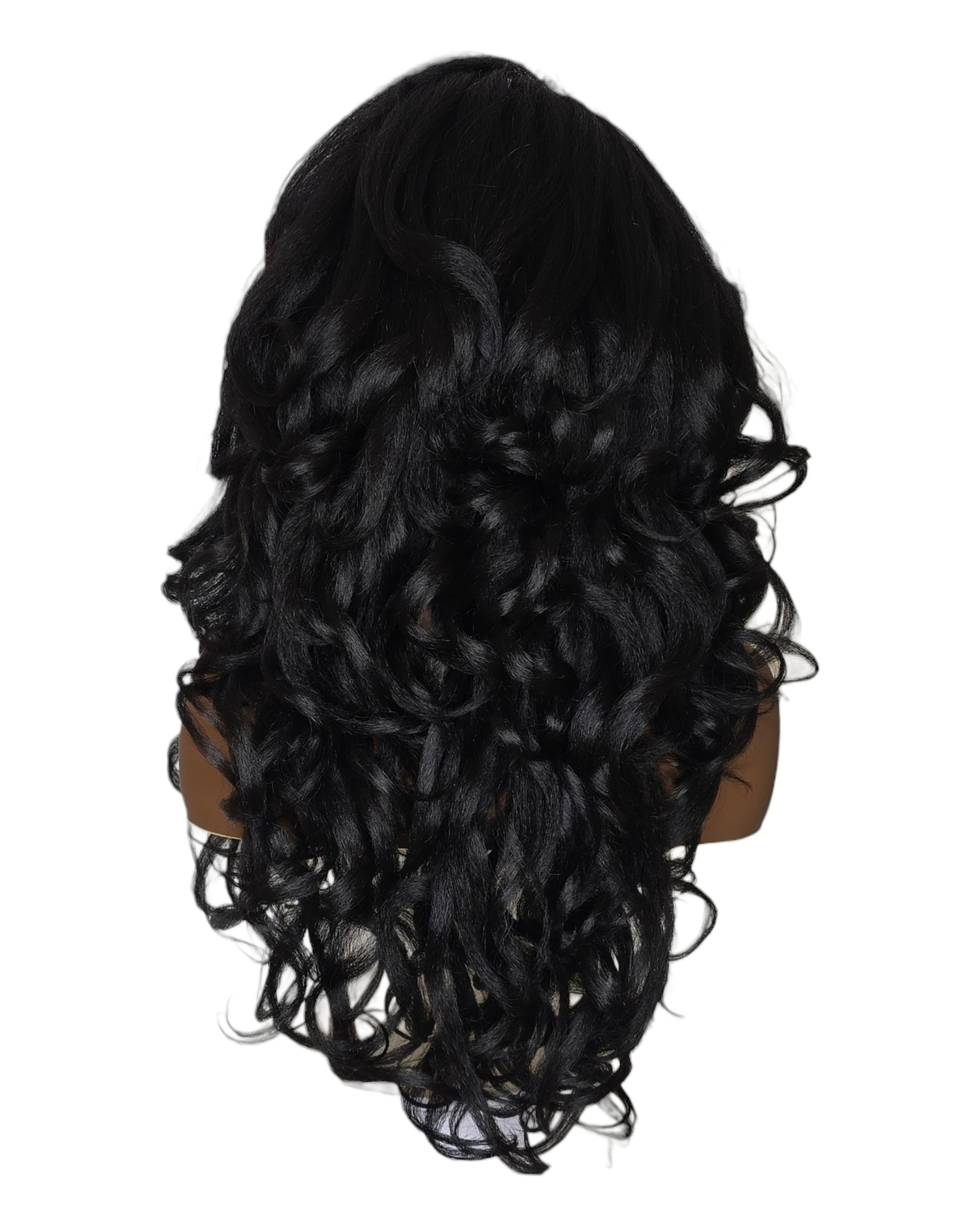Black Curly Lace Front Wig. Bisha