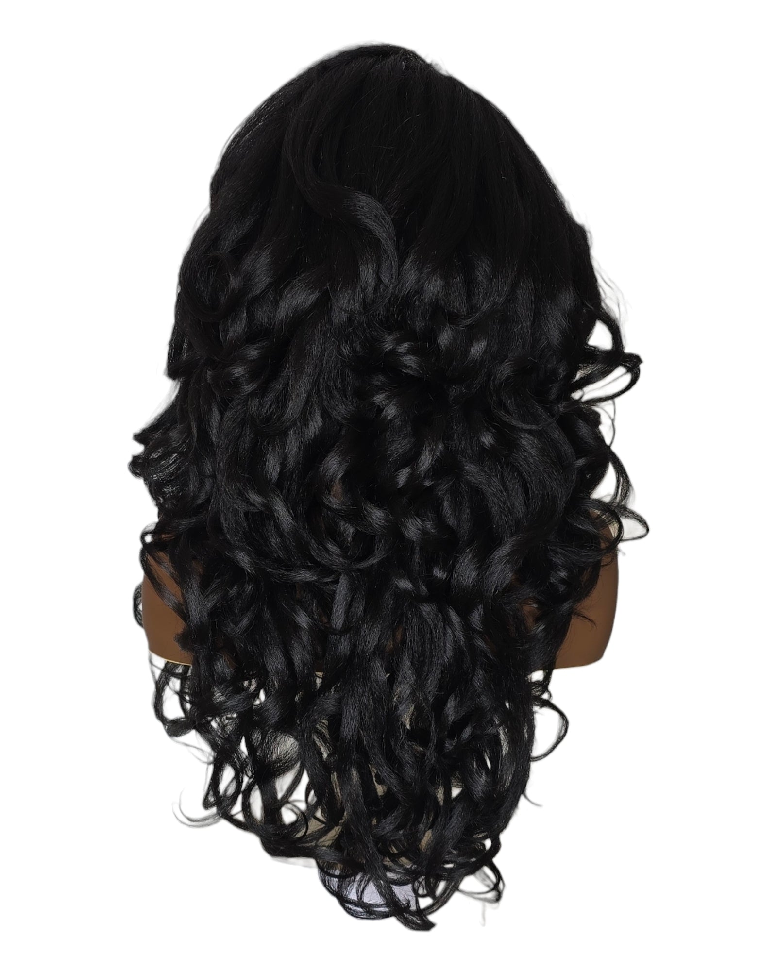 Black Curly Lace Front Wig. Bisha