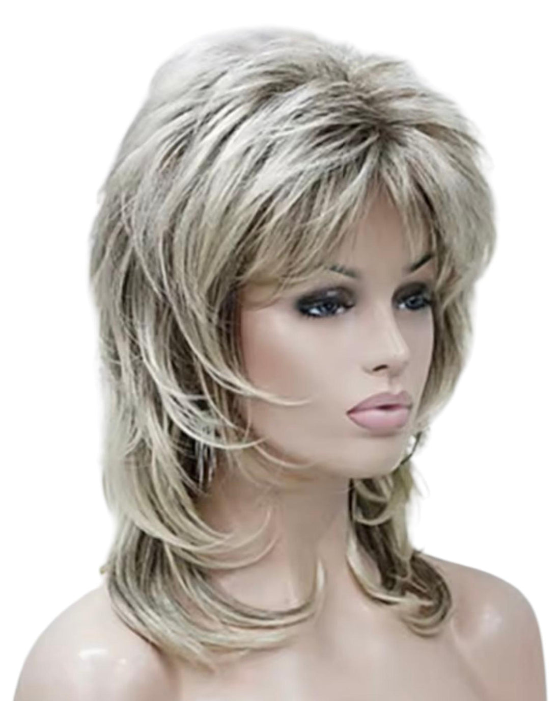 Ash Blonde Long Urchin Cut Wig. Suzi