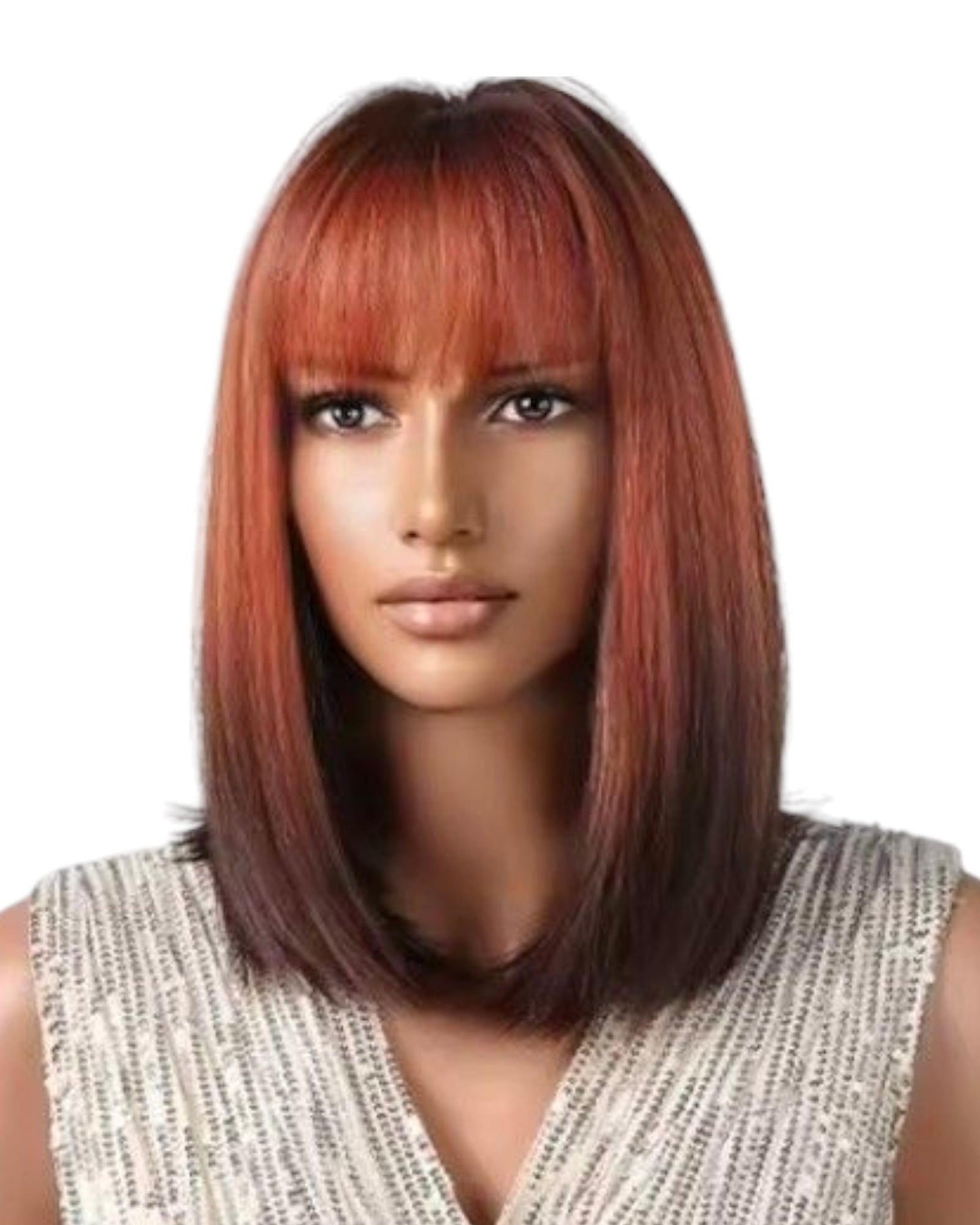 Ginger Brown Ombre Bobbed Wig. Zoffie