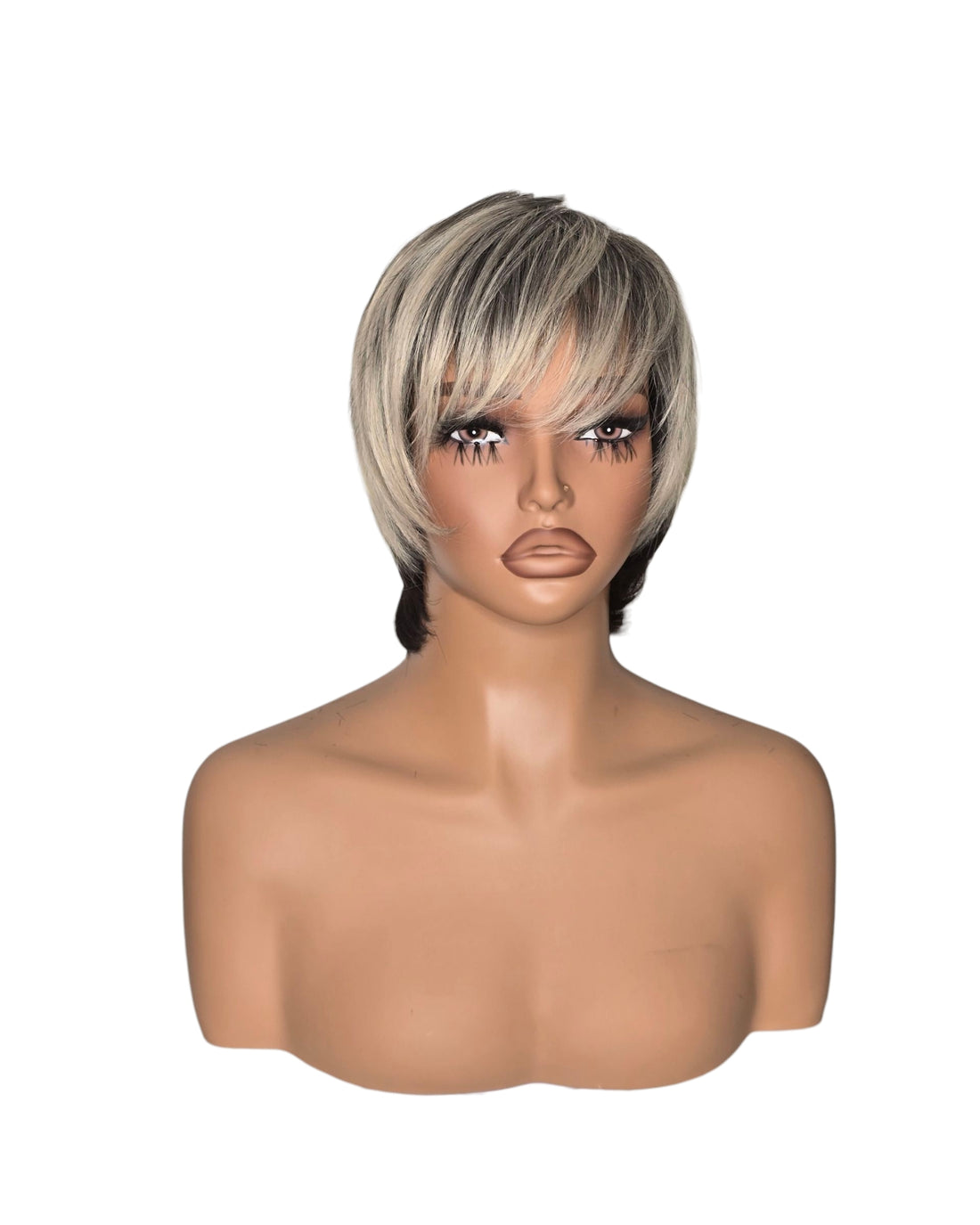 Black Blonde Pixie Style Wig. Masie