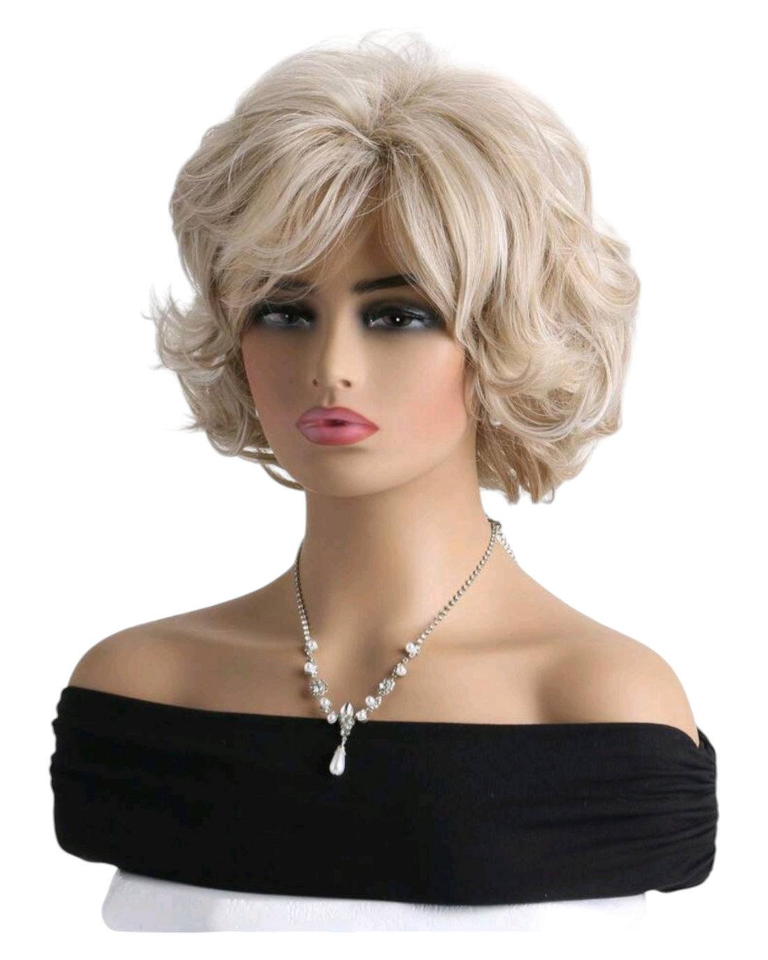 Blonde Short Bouncy Bob Wig. Maeve.