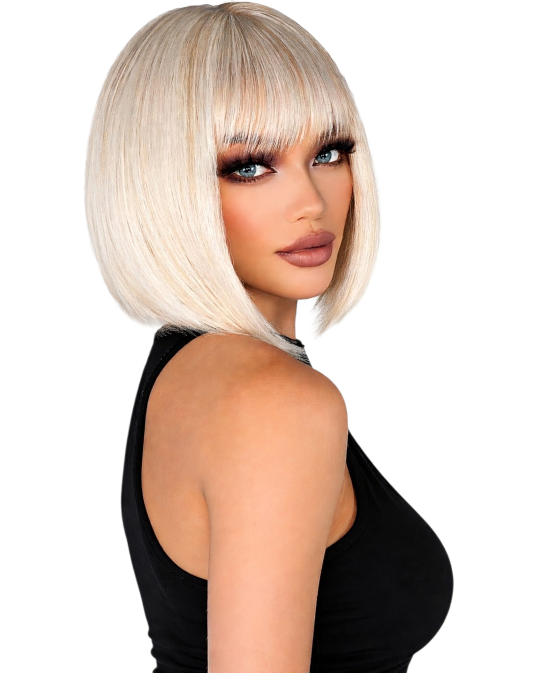 Champagne Platinum Blonde Bob Wig. Katie