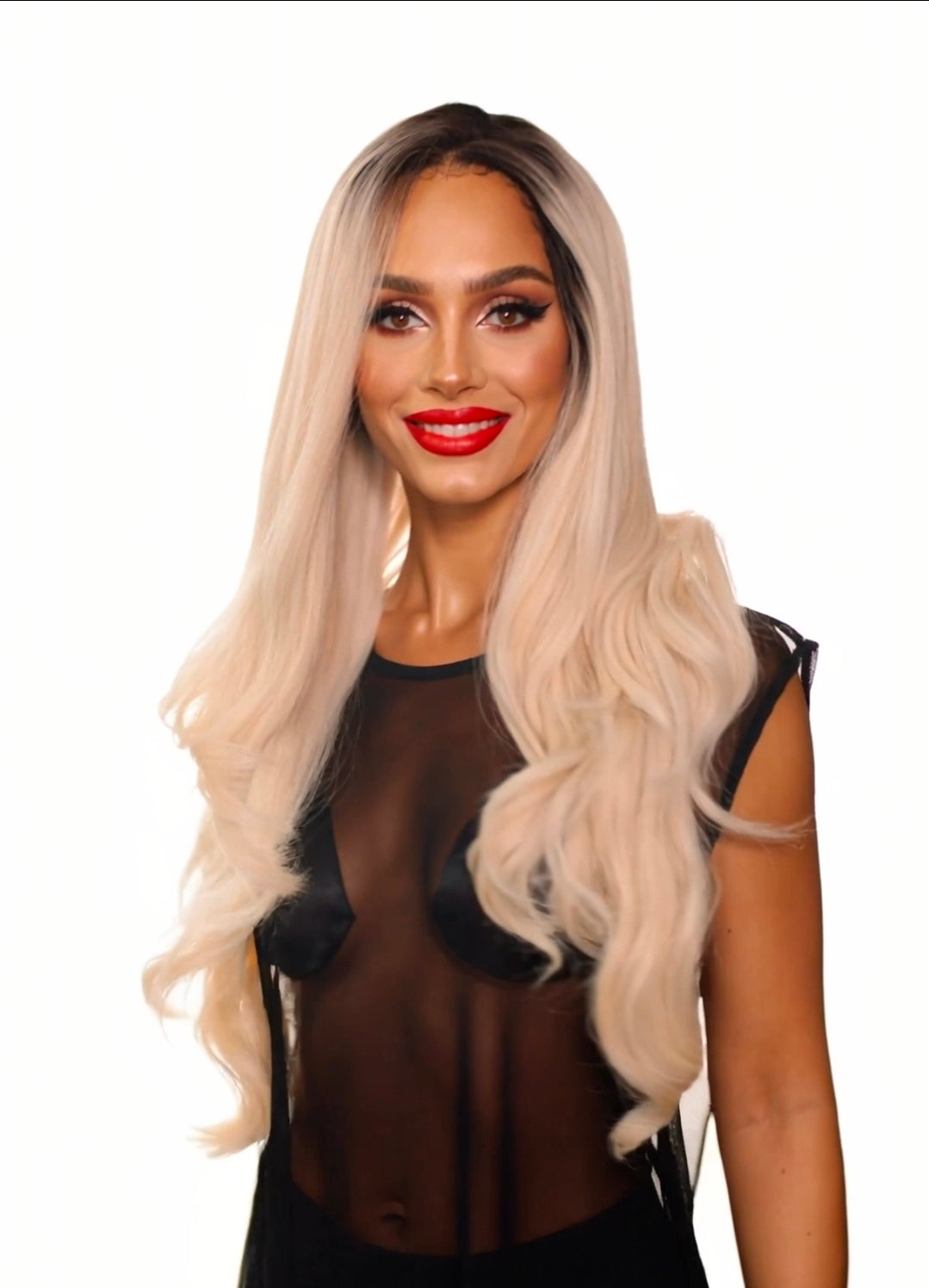 Platinum Blonde Lace Front Wig.