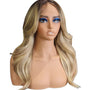 Ash Blonde Ombre Layered Lace Front Wig. Bailie