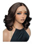 Dark Brown Wavy Bob Lace Front Wig. Demii