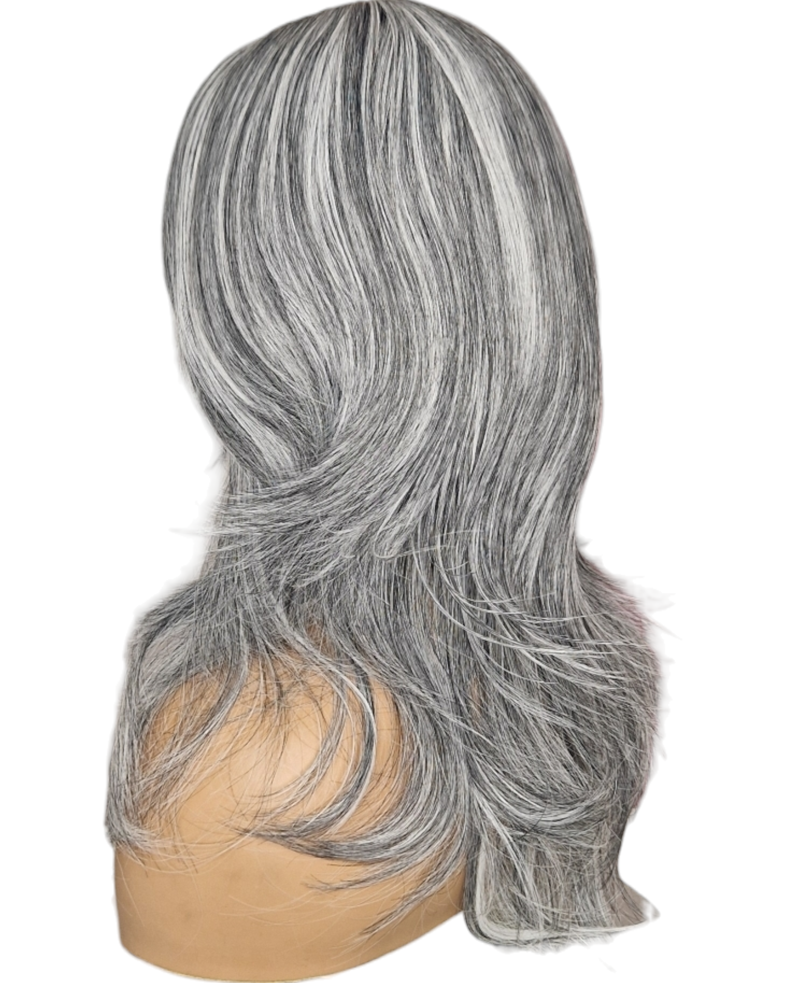 Grey White Highlighted Wig. Mimi