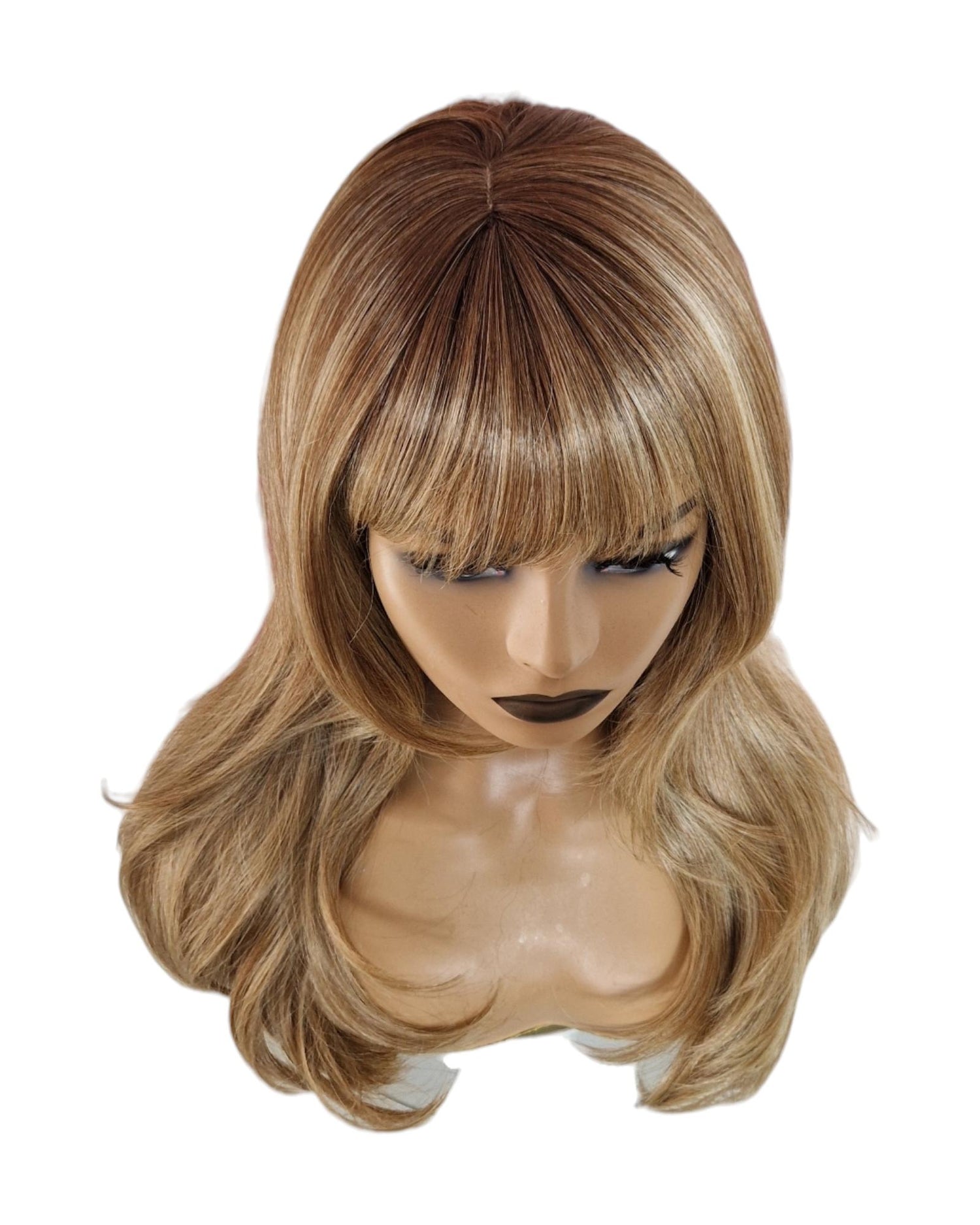 Honey Blonde Fringe Bangs Bardot Wig