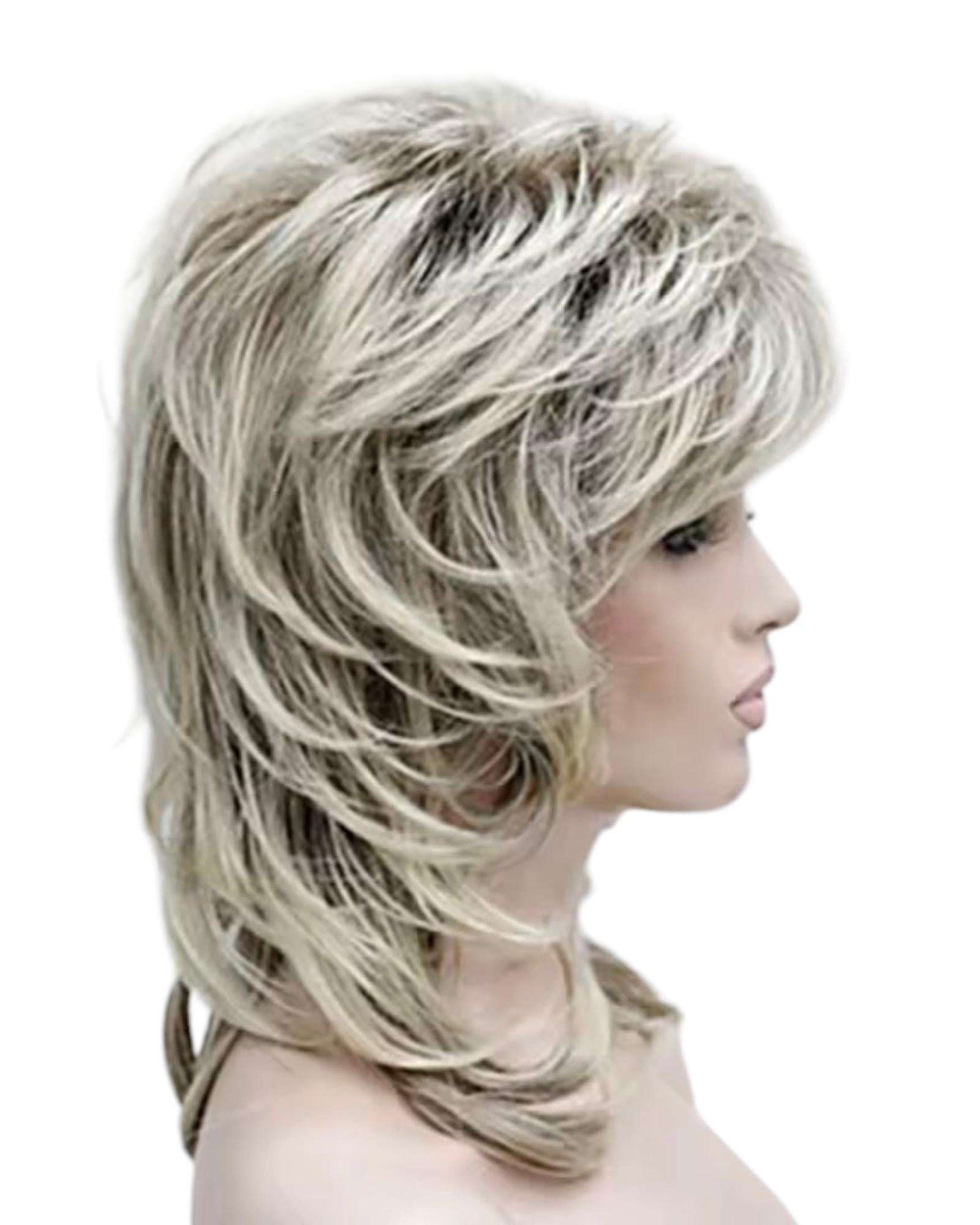 Ash Blonde Long Urchin Cut Wig. Suzi