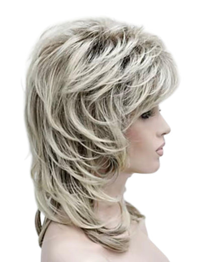 Ash Blonde Long Urchin Cut Wig. Suzi