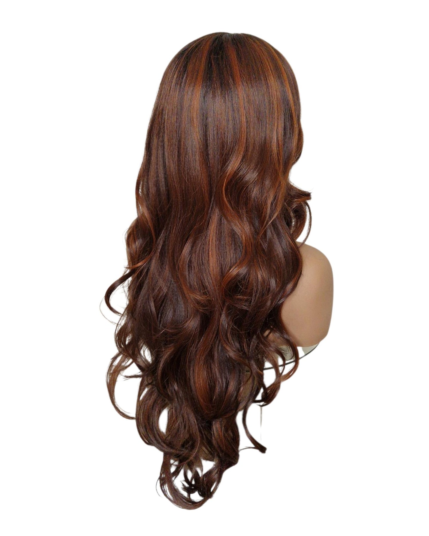 Auburn Wavy Lace Front Wig. Echo