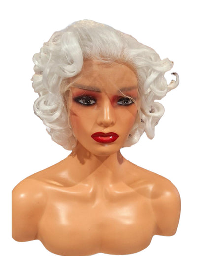 White Blonde Marilyn Inspired Lace Front Wig. Icon