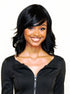 Black Choppy Wave Bob Wig. Abbi