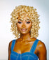 Blonde Corkscrew Curls Bob Style Wig. Prya