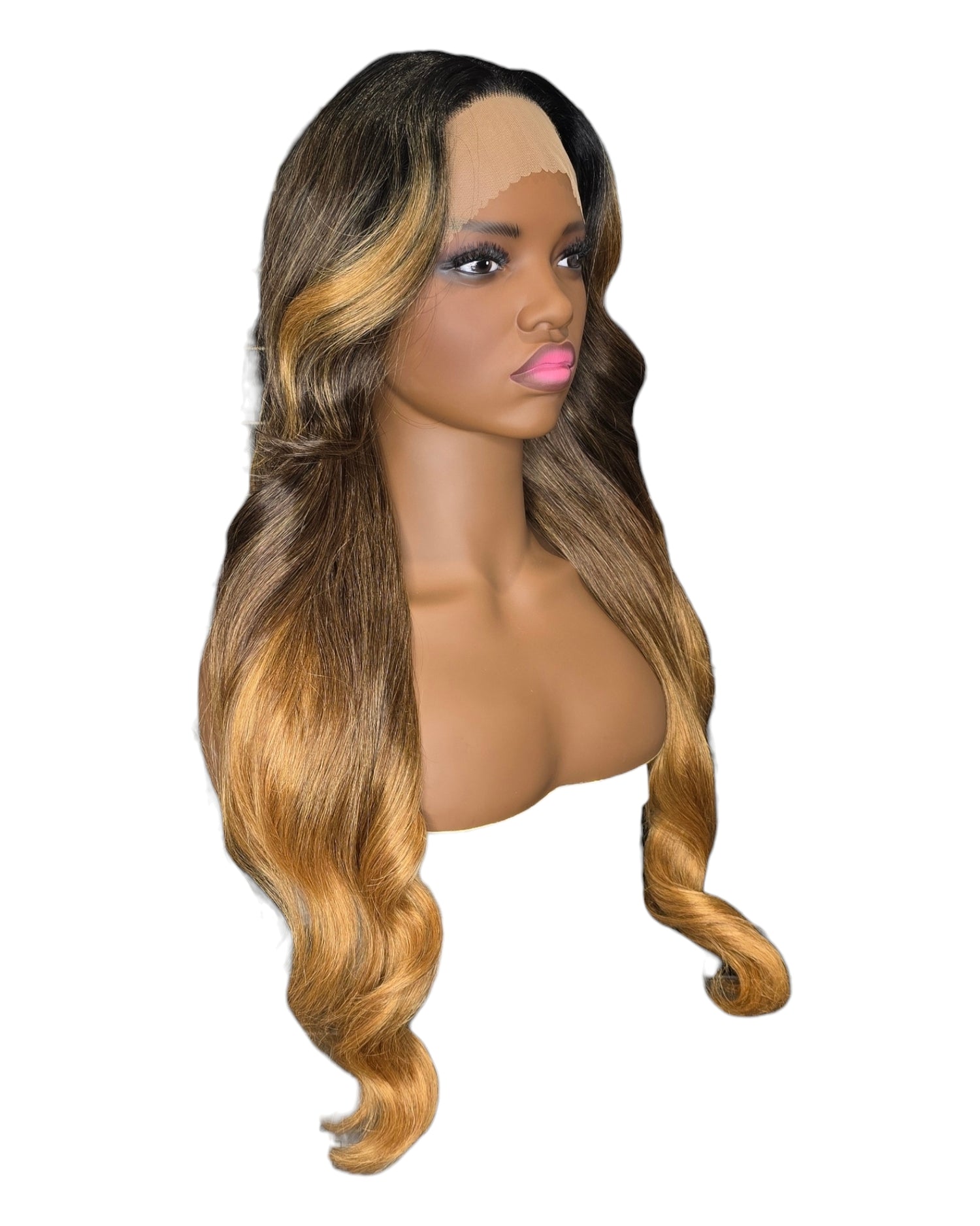 Caramel Ombre Lace Front Wig. Baye