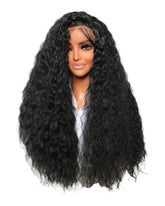 T Part Natural Curl Lace Front Black Wig. Starlet.-CelebWigs