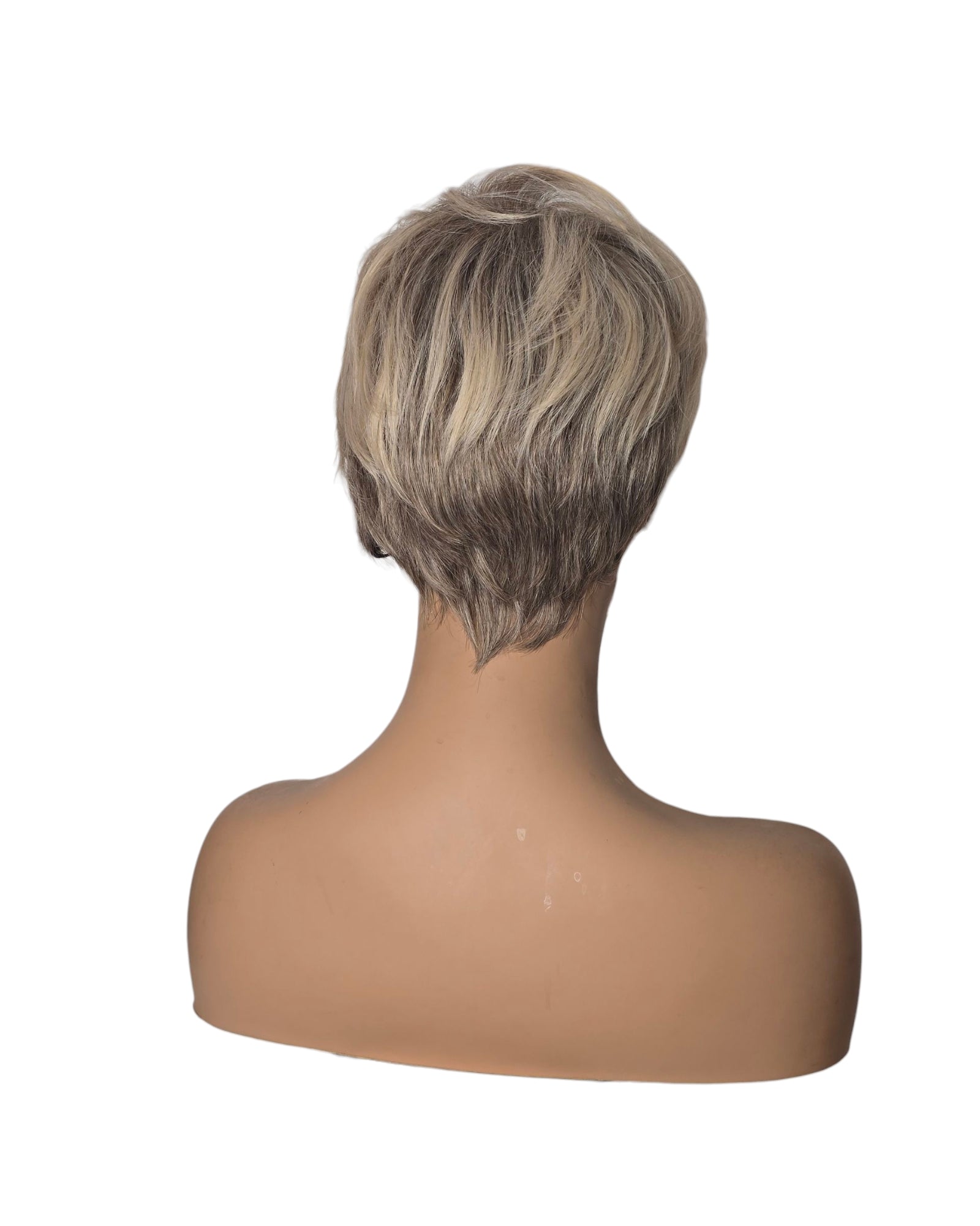 Short Chic Toasted Blonde Wig. Sally