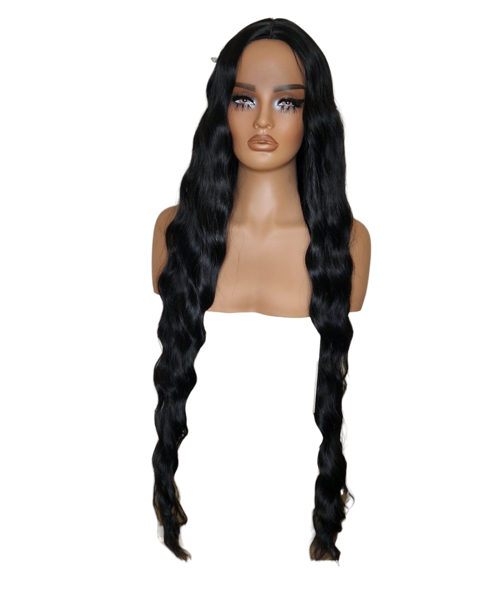 Morticia Extra Long Black Wig.