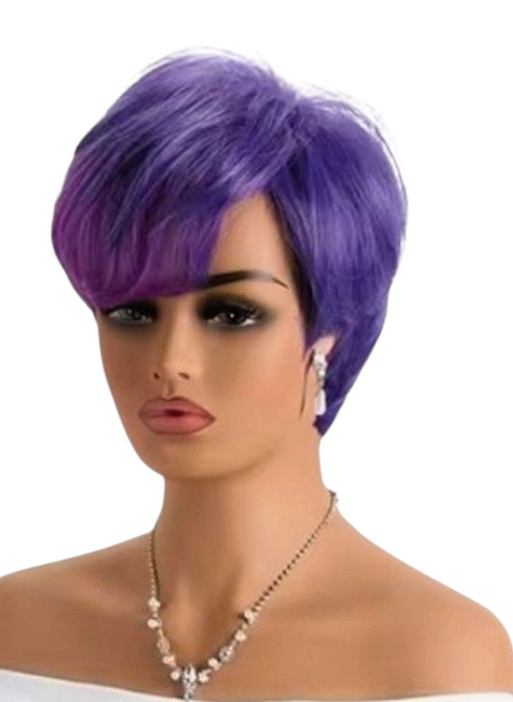 Purple Urchin Cut Short Wig. Bora