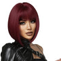 Deep Red Bob Hairstyle Wig. Katie