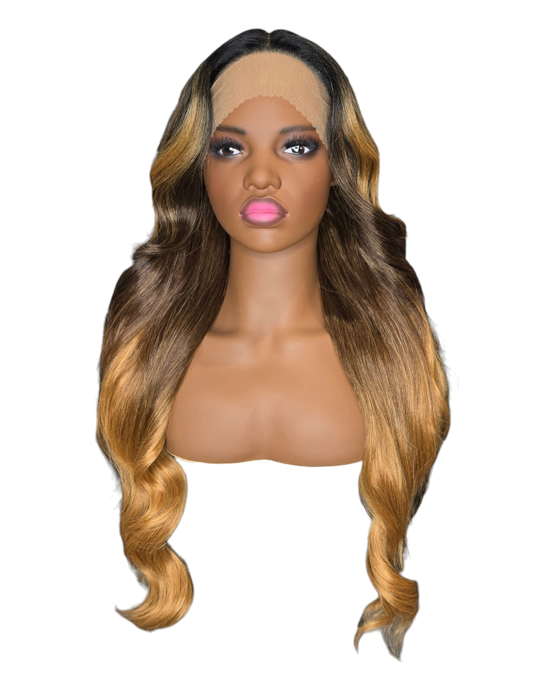 Caramel Ombre Lace Front Wig. Baye