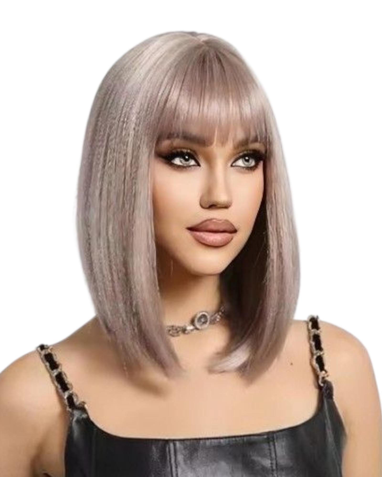 Champagne Blonde Long Bob Wig. Kaye