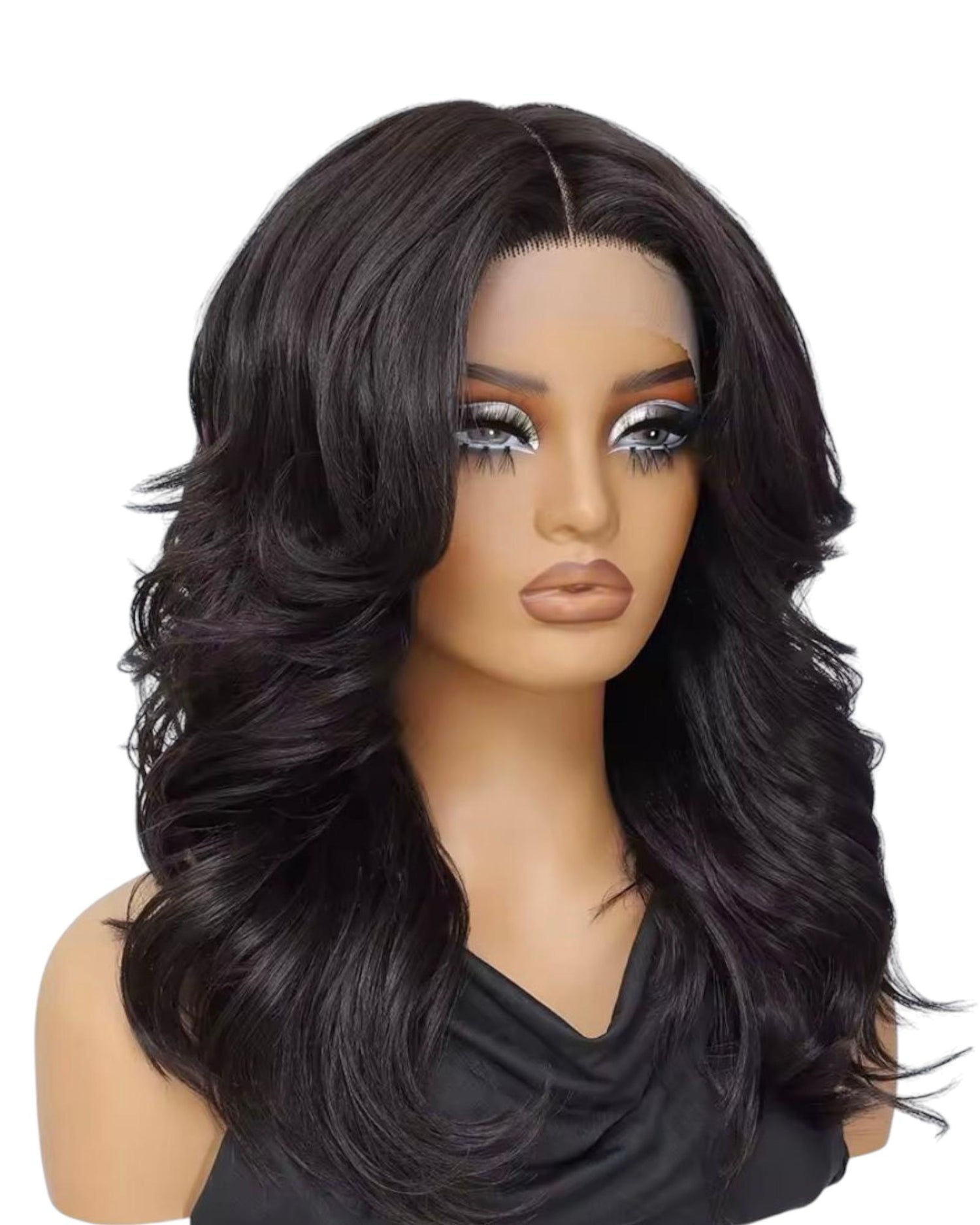 Brown Black Layered Lace Front Wig. Bari