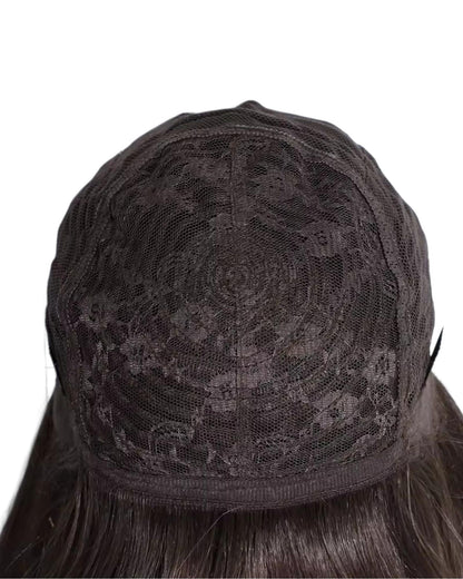 Long Sleek Straight Black Fringed Wig. Debut.