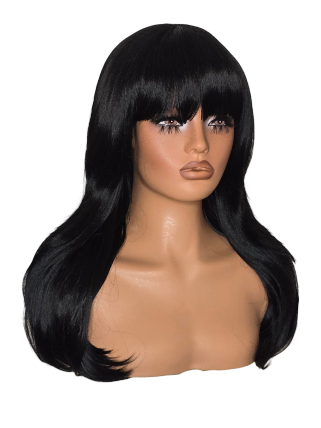 Bardot Black Volume Face Framing Wavy Wig With Bangs