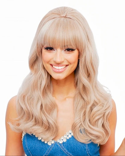 Blonde Pin Up Beehive Volume 60s Wig. Priscilla