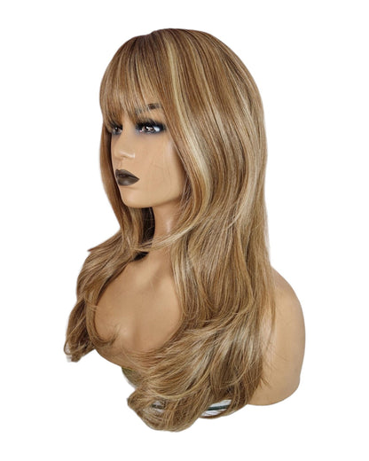 Honey Blonde Fringe Bangs Bardot Wig