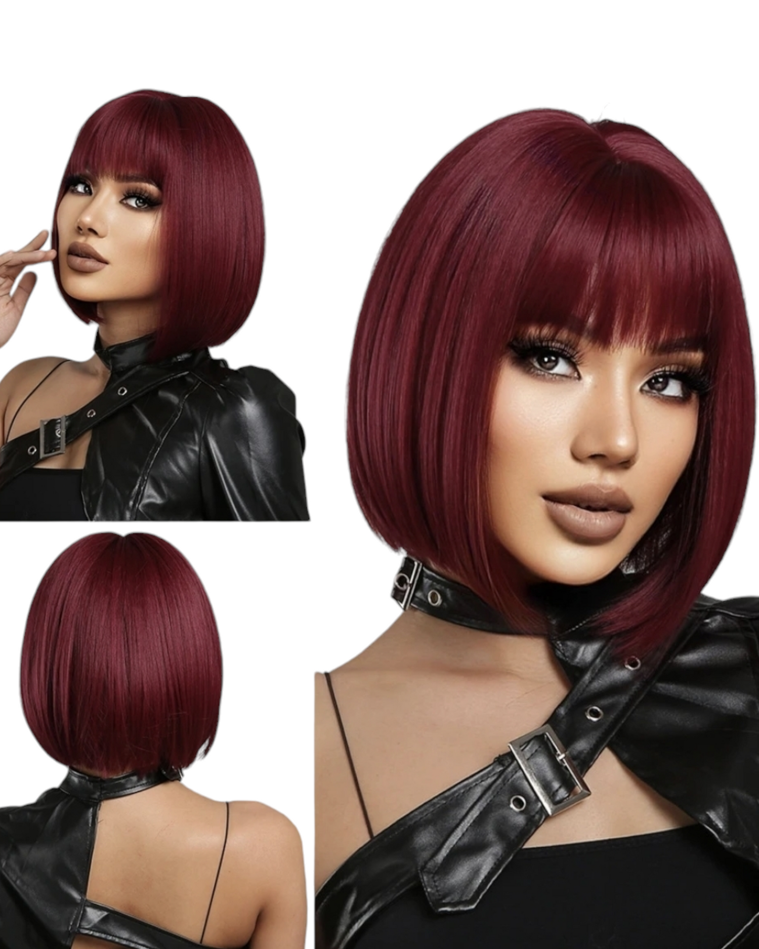 Deep Red Bob Hairstyle Wig. Katie-CelebWigs